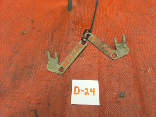 Mg midget, sprite, original rt &amp; lt front brake hose to caliper bracket mounts,