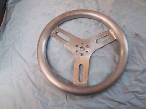 New 13" flat alum racing steering wheel