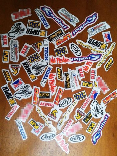 Motocross racing black scorpion car bike helmet small stickers more than 50 pcs.