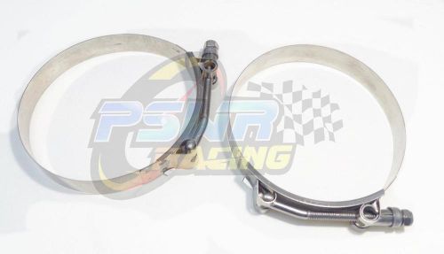 Pswr 2x 4.25" 101mm-109mm, 3.97"-4.29" ss 304 t-bolt clamps/turbo silicone hose