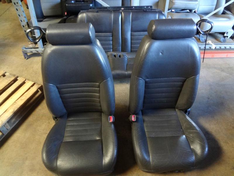1999-2004 ford mustang cobra oem black leather front & rear seats 