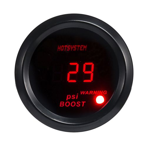 Universal 2&#034; 52mm hotsystem digital red led electronic psi boost gauge for car