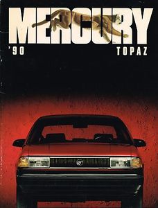 1990 mercury topaz brochure / catalog : gs,ls,xr5,lts,xr-5