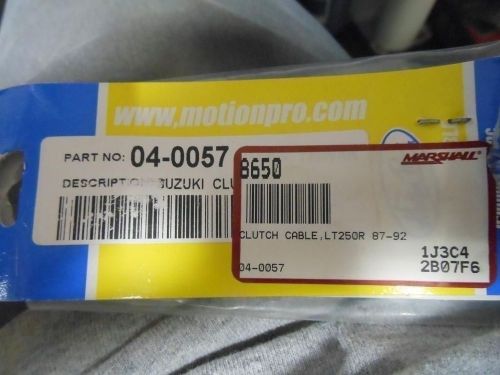Motion pro atv black vinyl clutch cable suzuki lt250r quad racer 87-92 04-0057
