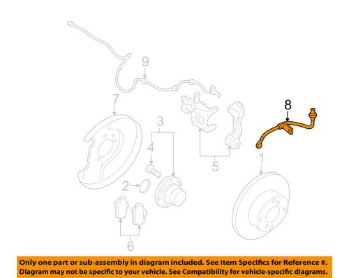 Nissan oem 02-06 altima rear brake-flex hose 462118j011