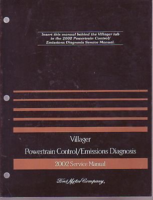 2002 mercury villager emissions diagnostics shop service manual