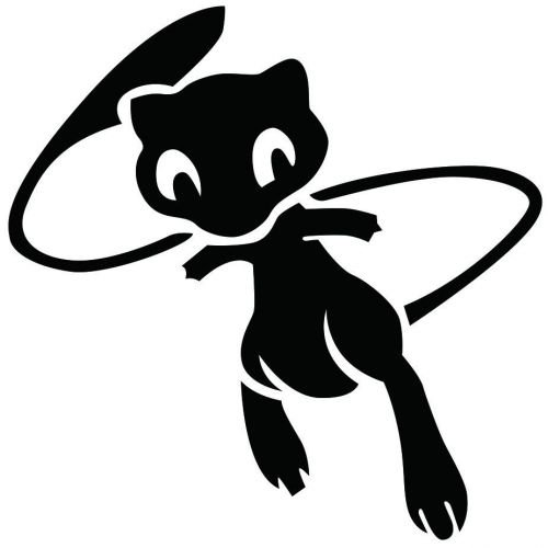 2 x mew pokemon  vinyl die cut sticker auto decal 56 colors free shipping