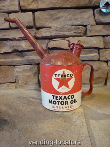 Texaco oil can metal gas petroleum store display spout mobil sinclair cans