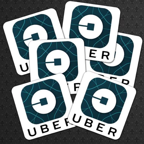 Zone tech 6x 3.5x3.5&#034; new uber logo vehicle bumper door magnet signs rideshare