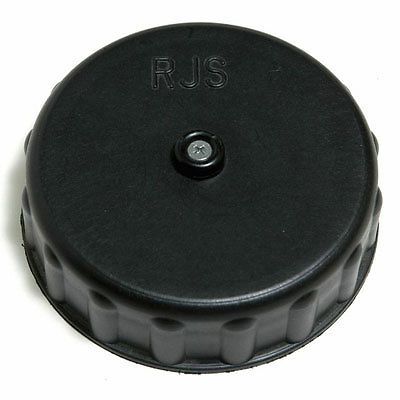 Rjs plastic fuel cell vented cap, cap w/ gasket, racing safety