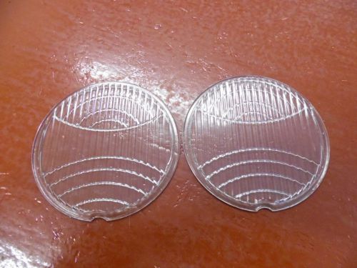 1930 &#039;s 1940 &#039;s 4 1/4&#034; flat glass cowl light lens pair nos buick oakland ford