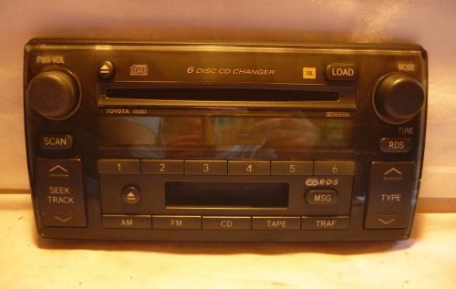02-04 Toyota Camry JBL Radio 6 Cd Cassette Face Plate A56822 86120-AA090 CY6522, image 1