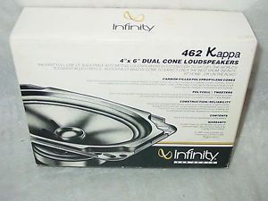 New nos  infinity 462 kappa 4&#034; x 6&#034; car speakers  20 watts per channel