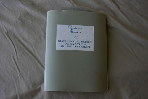 Beechcraft bonanza s35 poh and faa approved airplane flight manual