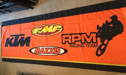Ktm rpm racing team motorcycle motocross fmf maxxis huge display banner 3'x10