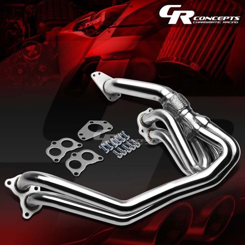 For 02-07 wrx/sti gd/gg ej25 stainless flex exhaust pipe manifold 1-pc header