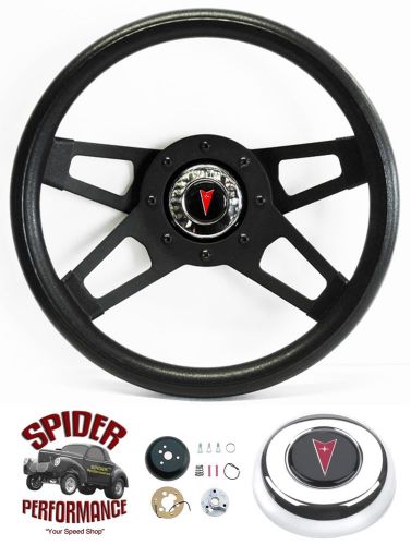 1969-1992 firebird steering wheel black 4 spoke 13 1/2&#034; grant steering wheel