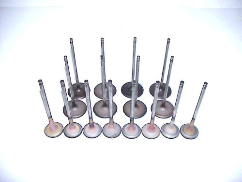 Set of 16 del west titanium intake &amp; exhaust valves for r07 chevy nascar heads