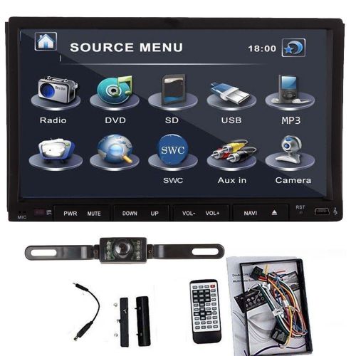 7&#034; double 2din touch screen car cd dvd mp3 player in dash stereo radio ir+camera
