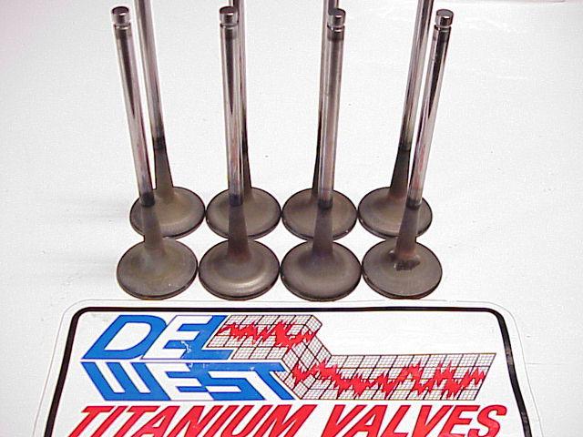 7mm del west titanium exhaust valves 5.735-1.630 bead groove nascar 