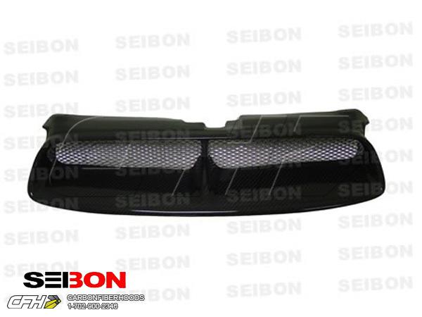 Seibon carbon fiber cw-style carbon fiber front grille grill subaru impreza, wrx