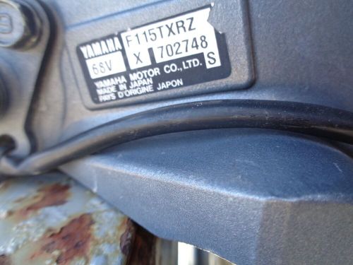 USED 2001 YAMAHA F115 115 HP 25" OUTBOARD BOAT MOTOR ENGINE RIGHT HAND 700 hour, US $6,995.95, image 3