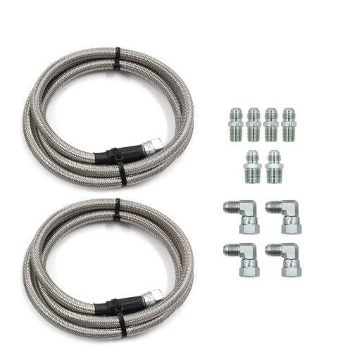 52&#034; length ss braided transmission cooler hose lines fits th350 700r4 th400