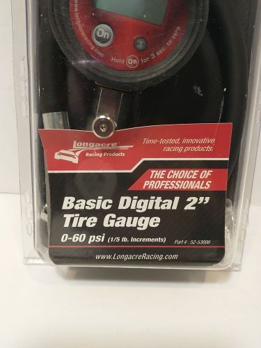 Longacre 52-53006 digital 2" tire air gauge 0-60 psi go kart late model racing