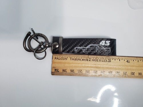 For mustang #43 ken b. carbon fiber car keychain auto accessories key ring new