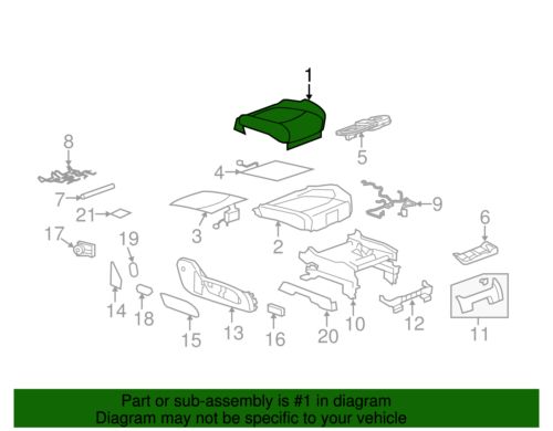 Genuine GM Dark Titanium Passenger Seat Cushion Cover 84077417, US $107.40, image 5