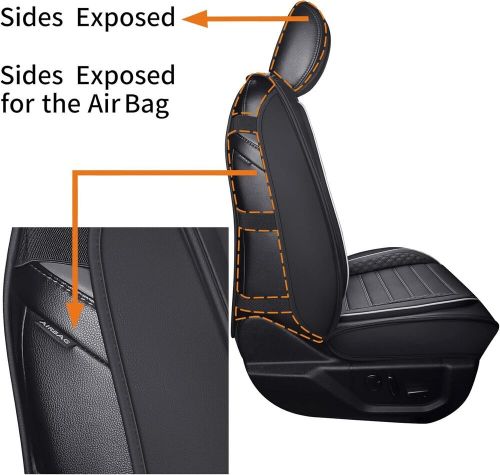 YIERTAI Seat Covers Fit 2009-2024 Ford F150 and 5 PCS Full Set / Black-White, US $186.99, image 4