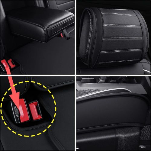 YIERTAI Seat Covers Fit 2009-2024 Ford F150 and 5 PCS Full Set / Black-White, US $186.99, image 5