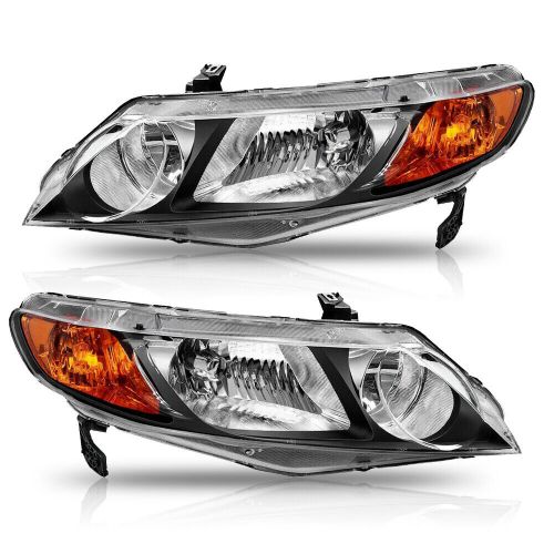 OE Style Black Headlights Assembly Left+Right For 2006-2011 Honda Civic Sedan, US $105.64, image 10