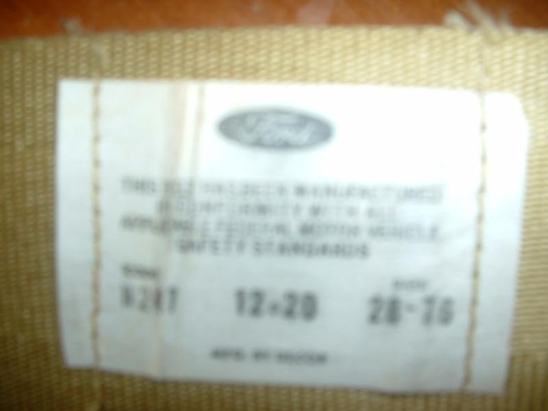 1974-1978 OEM MUSTANG II YELLOW - GREEN REAR SEAT BELT FITS KING COBRA II GHIA, US $5.00, image 6