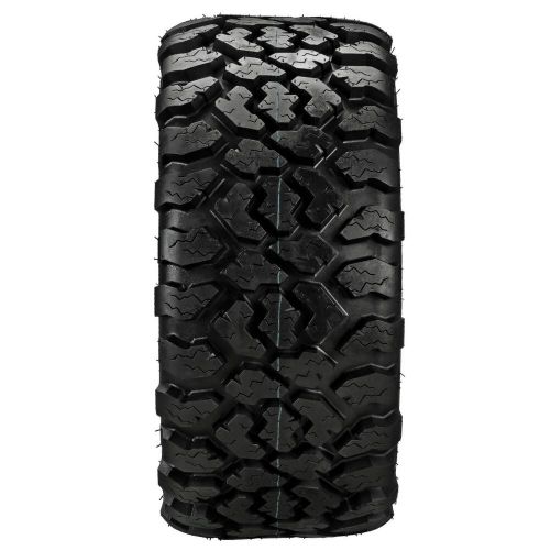 (4) 20x10r-12 sierra rover radial tires on 12x7 8-spoke black steel wheels