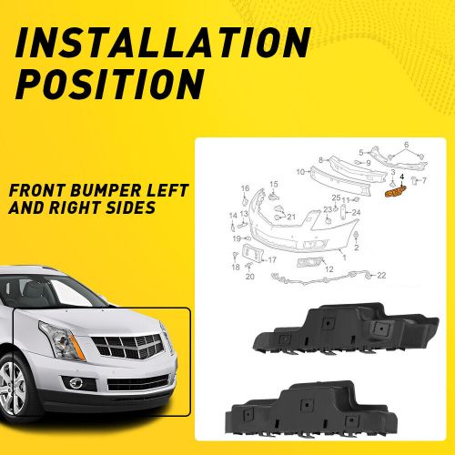 2/4/6 Bumper Bracket For 2010-2016 Cadillac SRX Front Left + Right Side US STOCK, US $7.99, image 19