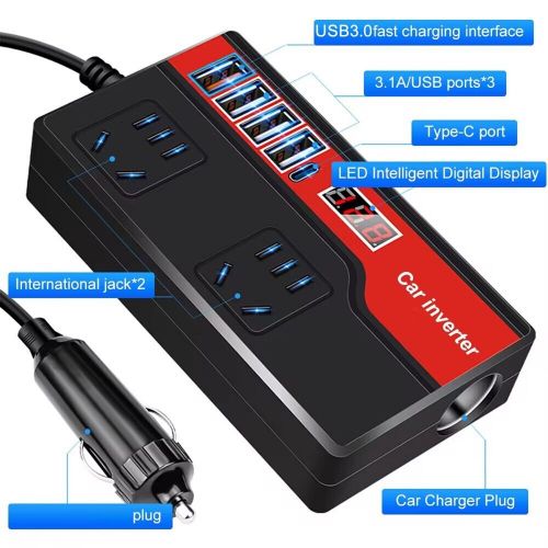 Car Power Inverter DC12V/24V To DC220V Auto Power Converter Car Power Adapters, US $19.65, image 8