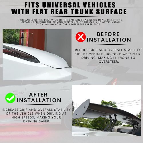 57" Rear Spoiler GT Style Racing Tail Wing For Subaru BRZ Scion FRS Toyota 86, US $189.09, image 2