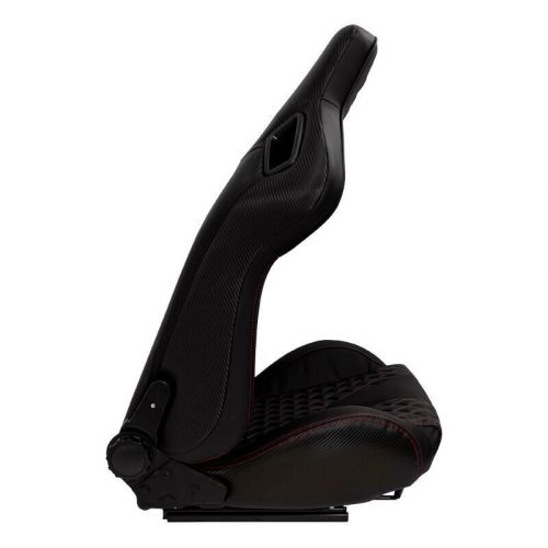 ATS AK x1 Univ Reclining Sports Bucket Seat Black Red Stitch Carbon + slides, US $305.89, image 7