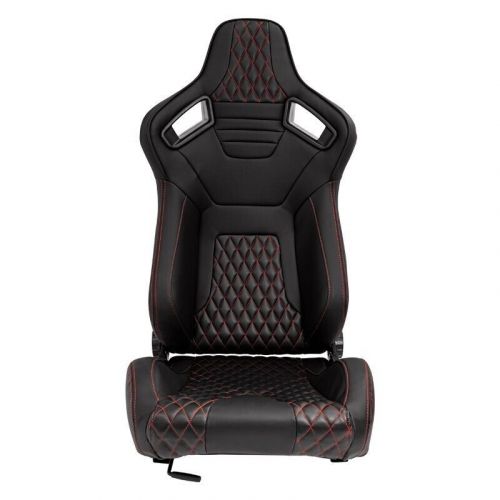ATS AK x1 Univ Reclining Sports Bucket Seat Black Red Stitch Carbon + slides, US $305.89, image 8