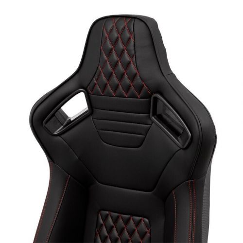 ATS AK x1 Univ Reclining Sports Bucket Seat Black Red Stitch Carbon + slides, US $305.89, image 9