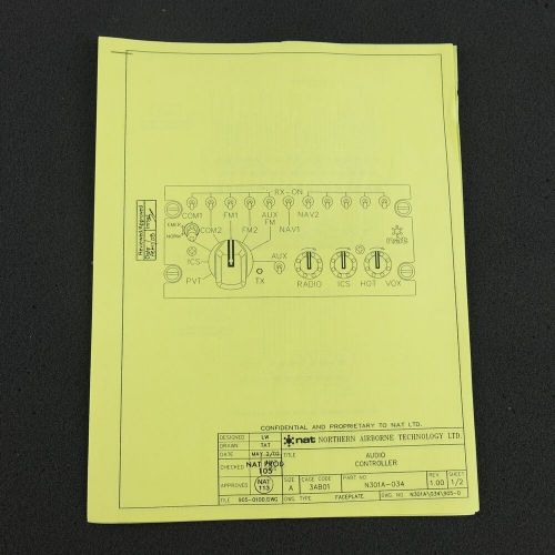 Cobham/NAT N301A Audio Control Box P/N N301A-034 | New Surplus w/ EASA F1, US $4,600.00, image 3
