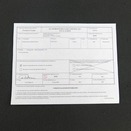 Cobham/NAT N301A Audio Control Box P/N N301A-034 | New Surplus w/ EASA F1, US $4,600.00, image 8