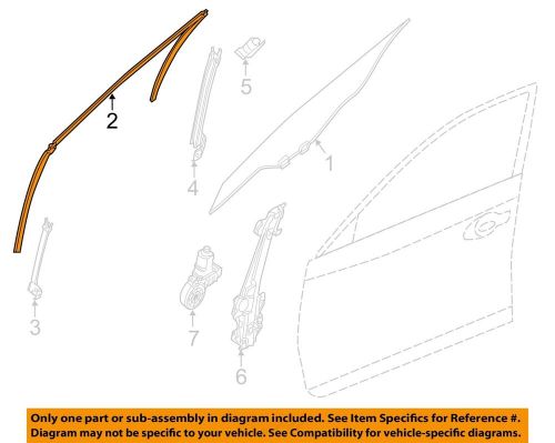 NISSAN OEM 13-18 Altima Front Door-Window Glass Run Right 803309HS0A, US $49.82, image 2