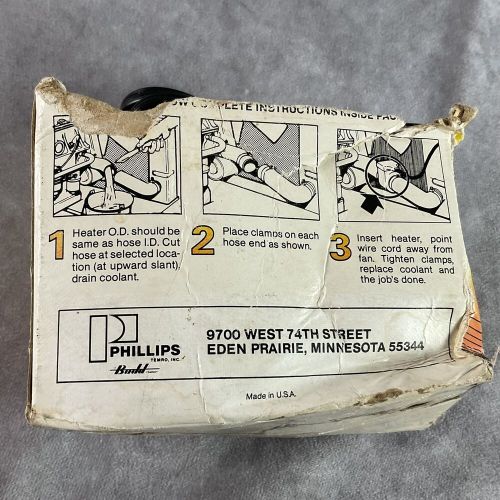 Zero start 2” lower radiator hose engine heater #830-1107 600 watts/120 volts