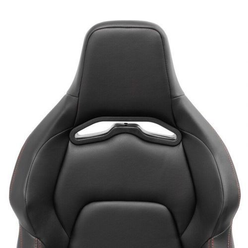 ATS x1 Universal Sports Bucket Seat Black Synthetic leather + Red stitch, US $327.54, image 3