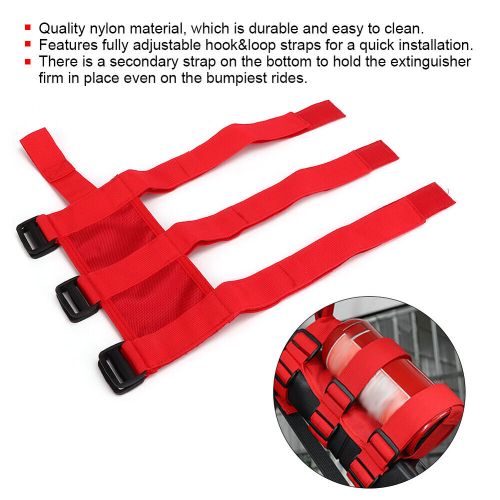 Red Auto Car Fire Extinguisher Fixing Holder Belt Adjustable Strap Fit For, US $13.54, image 4