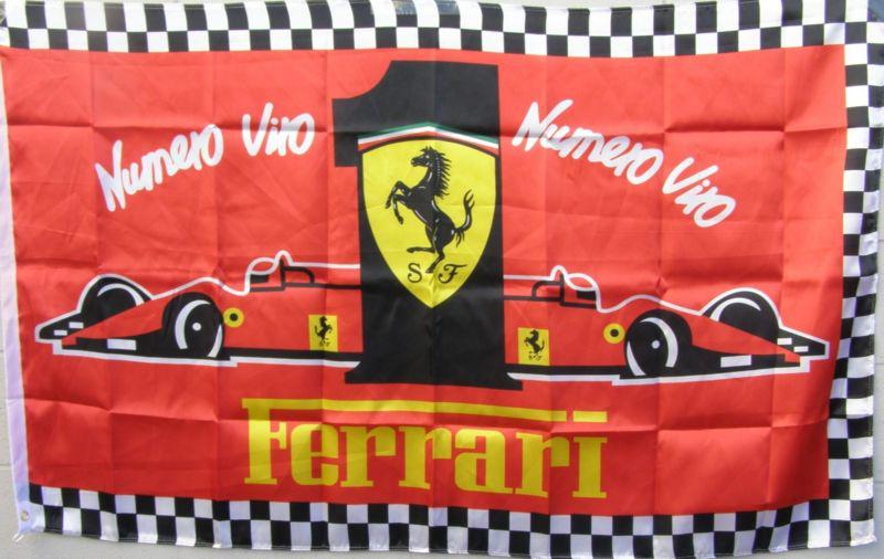 Ferrari numero uno flag 3' x 5' racing banner bgali *