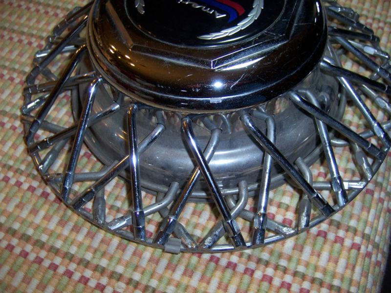Purchase 2 AMERICAN RACING SIMULATED WIRE WHEEL HUB CAPS & CENTER