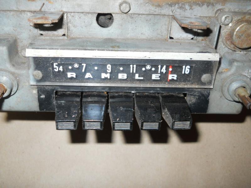 Vintage rambler push button car radio amc rambler for parts or to restore